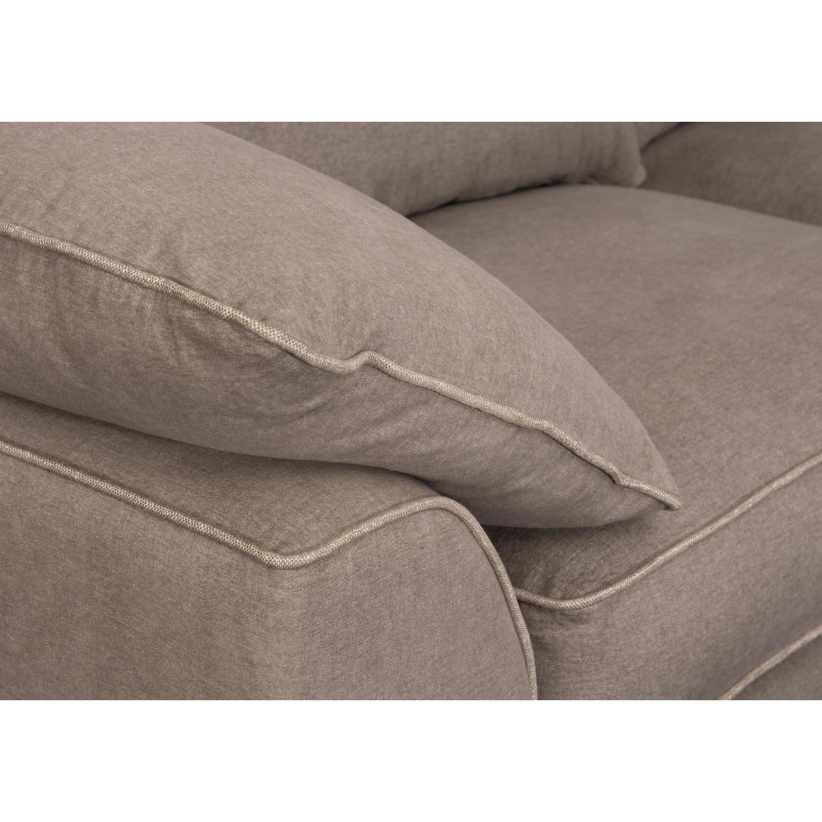 Collins and Hayes - Jarvis Large Fabric Sofa with Piping - Grey – image 3