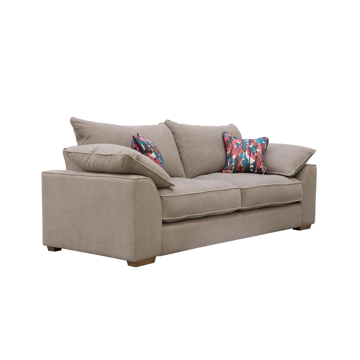 Collins and Hayes - Jarvis Large Fabric Sofa with Piping - Grey – image 5