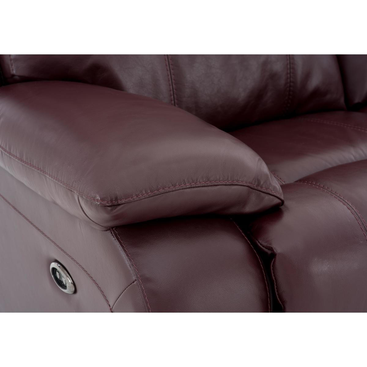 World of Leather - Moreno 2 Seater Leather Manual Recliner Sofa - Beige – image 2