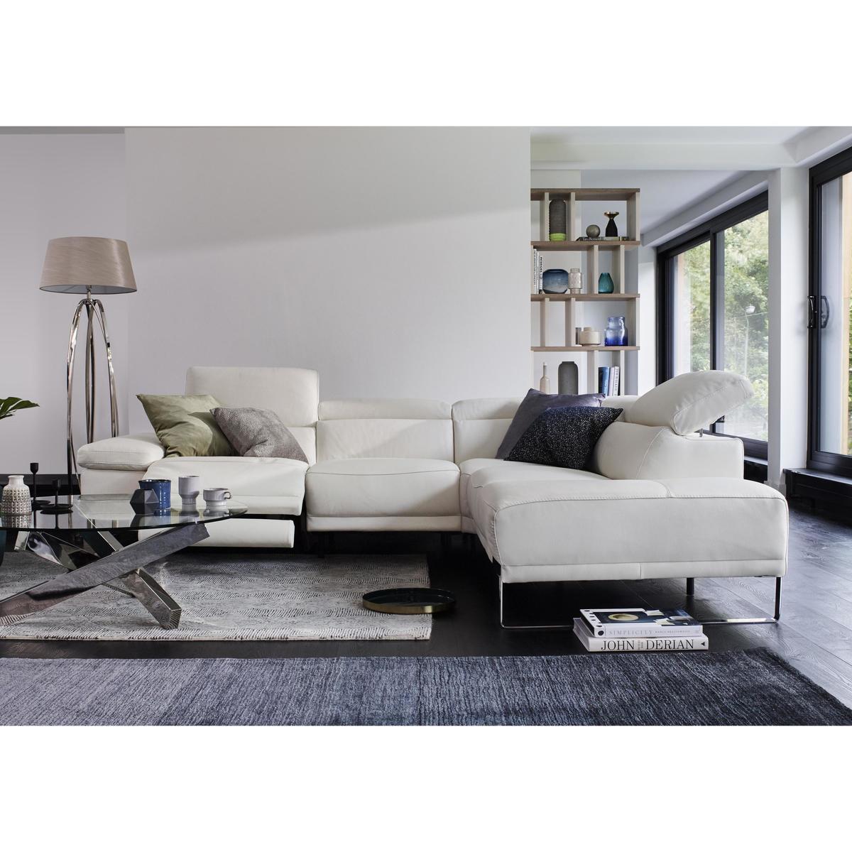 Nicoletti - Azione Leather Power Recliner Corner Chaise Sofa with Ratchet Headrests – image 2