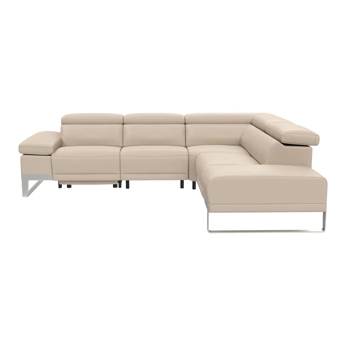 Nicoletti - Azione Leather Power Recliner Corner Chaise Sofa with Ratchet Headrests – image 1