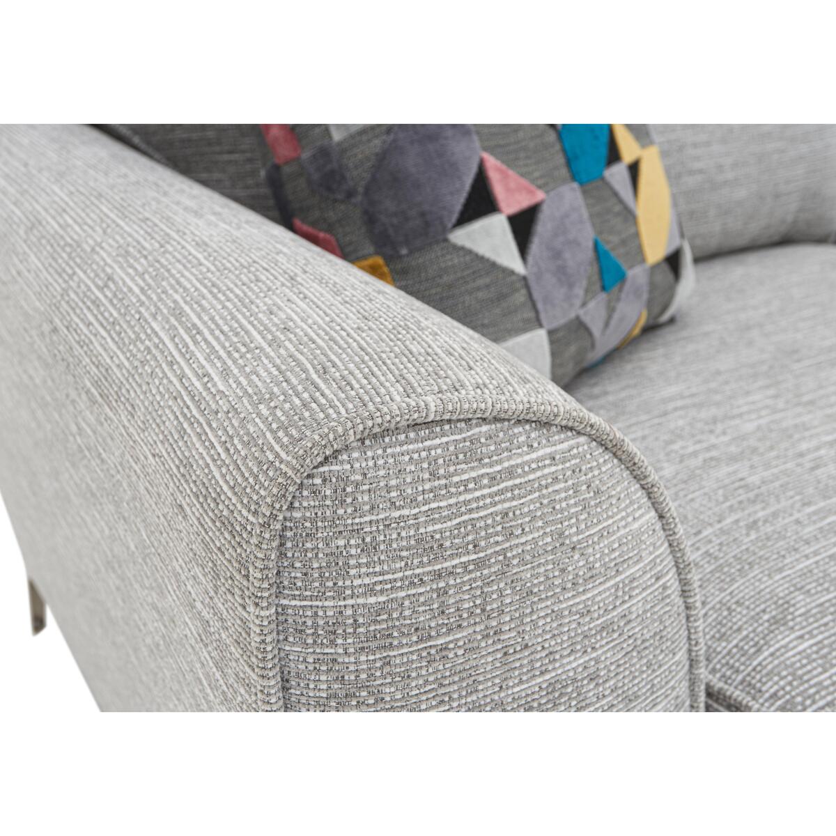 Isla 4 Seater Classic Back Fabric Sofa - Grey – image 3