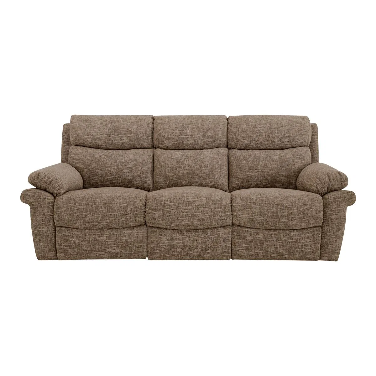 Comfort Story - Verse 3 Seater Fabric Manual Recliner Sofa - Brown