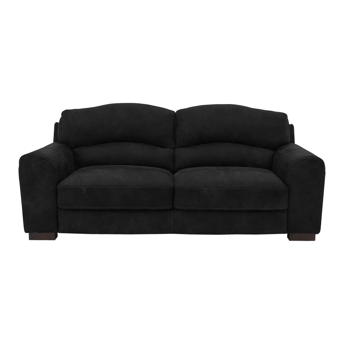 Castella 2 Seater Leather Sofa - Black - By Furniture Village – image 1