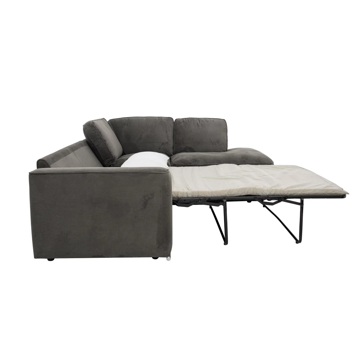 Boardwalk Standard Fabric Corner Sofa Bed - Beige - By Furniture Village – image 6