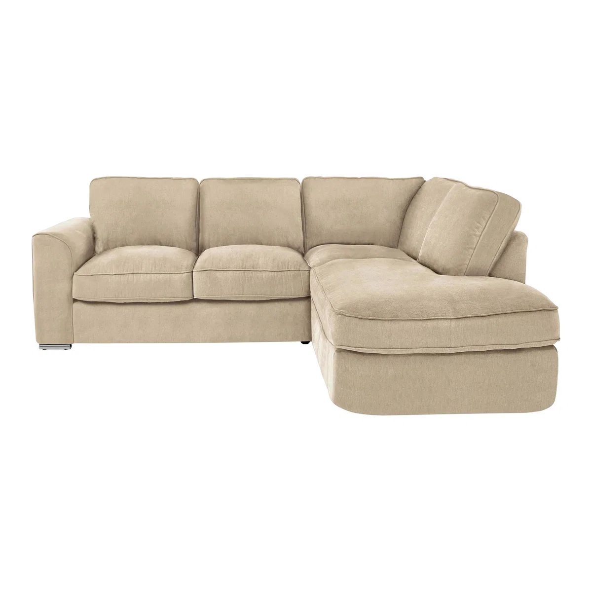 Boardwalk Standard Fabric Corner Sofa Bed - Beige - By Furniture Village – image 1