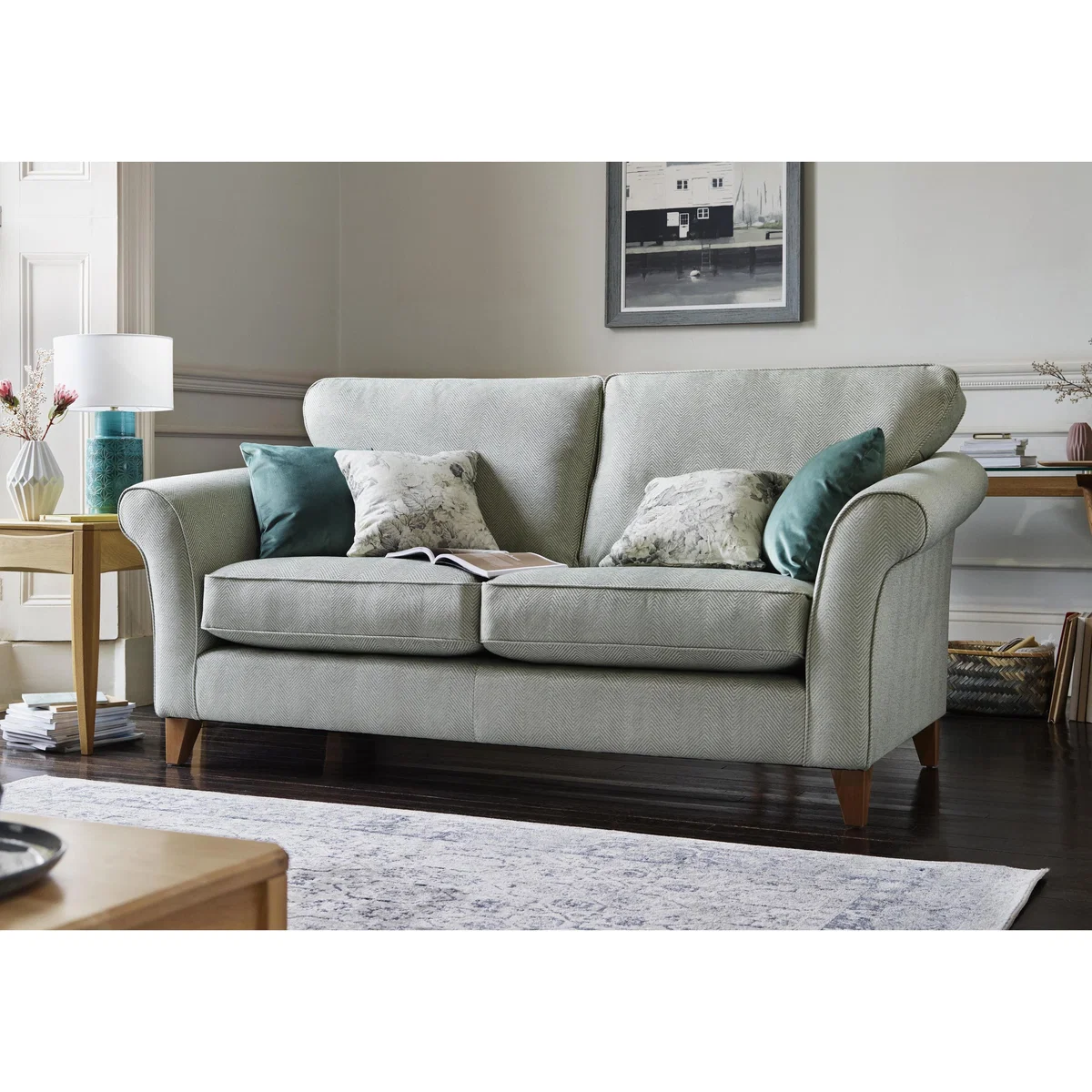 High Street Regent Street 3 Seater Fabric Sofa - Beige - By Furniture Village – image 2