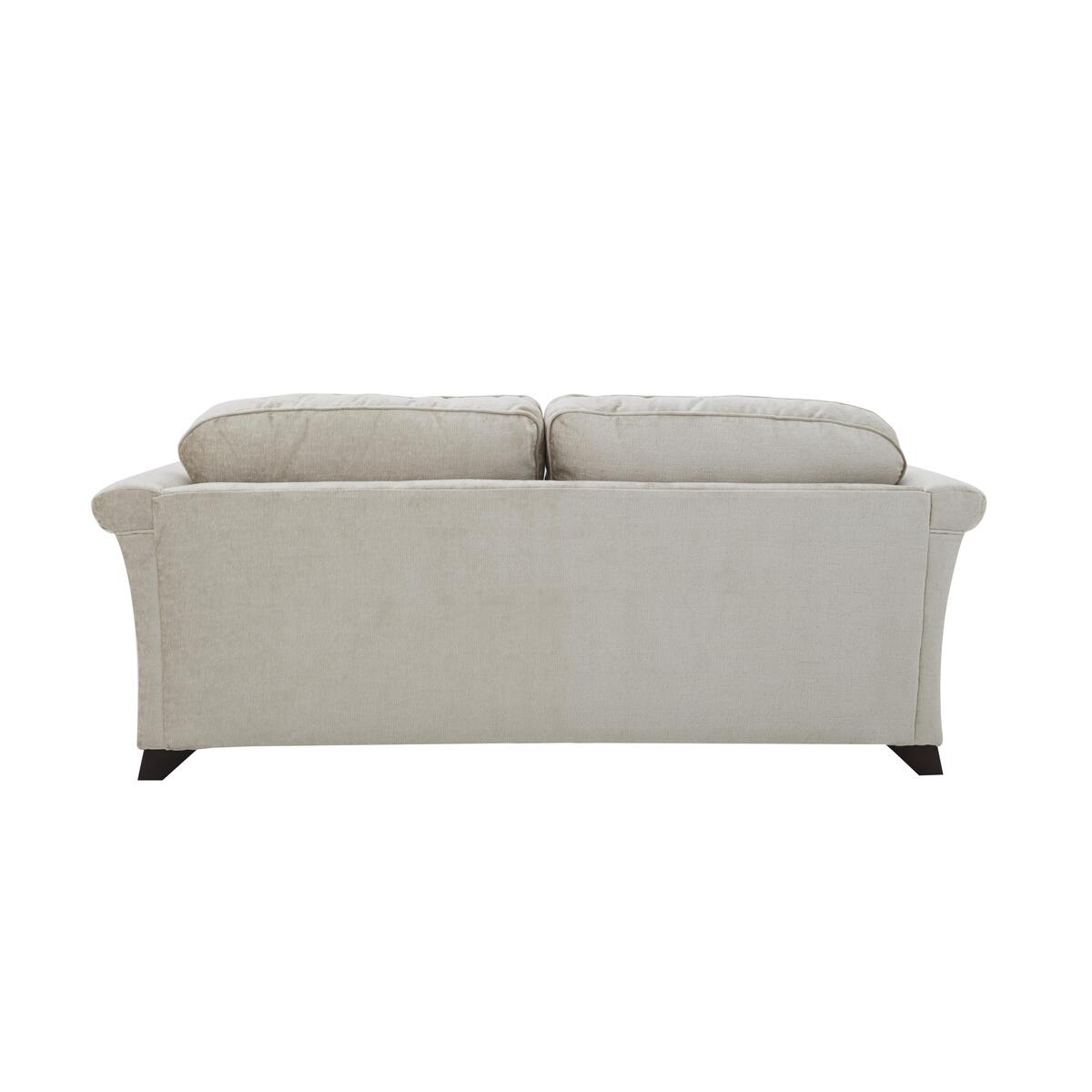 Holly 3 Seater Classic Back Fabric Sofa with Studs - Grey – image 4