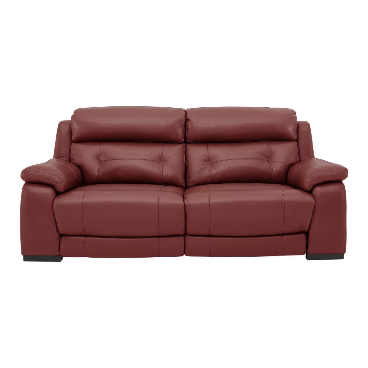 Ease 3 Seater Leather Recliner Sofa - Red – image 1
