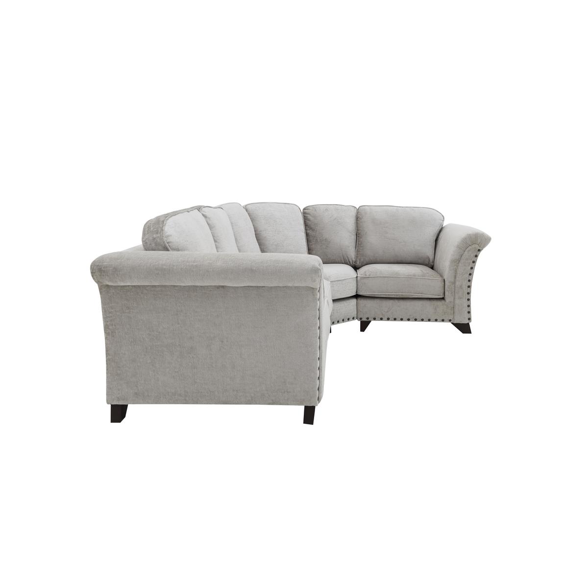 Holly Small Classic Back Fabric Corner Sofa with studs - Cream - By Furniture Village – image 4