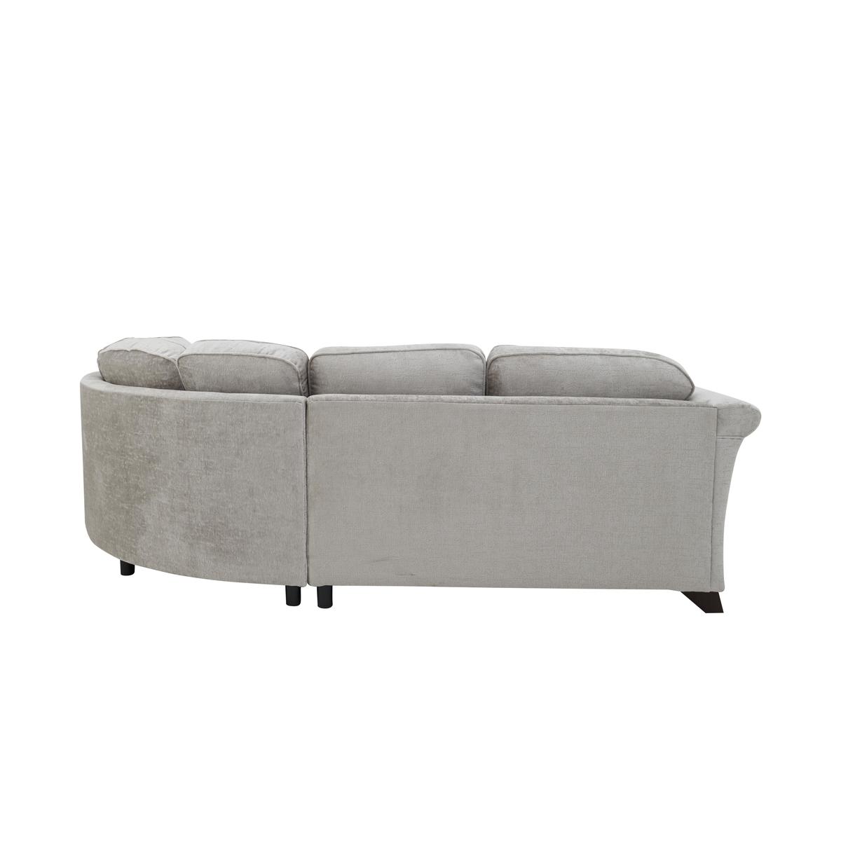Holly Small Classic Back Fabric Corner Sofa with studs - Cream - By Furniture Village – image 5
