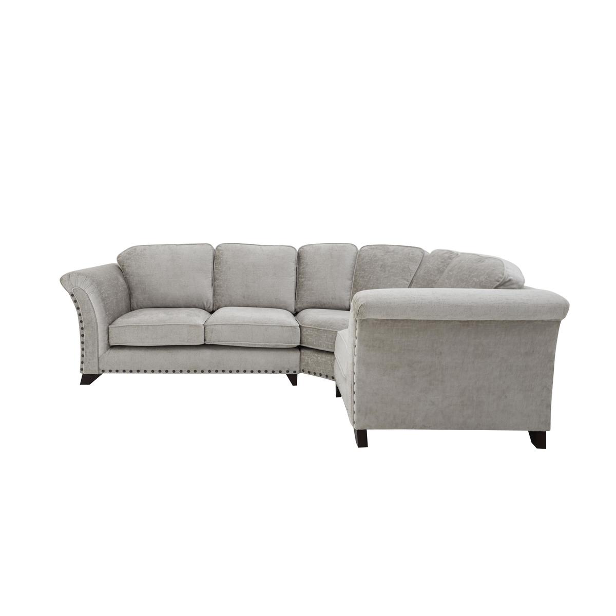 Holly Small Classic Back Fabric Corner Sofa with studs - Cream - By Furniture Village – image 6