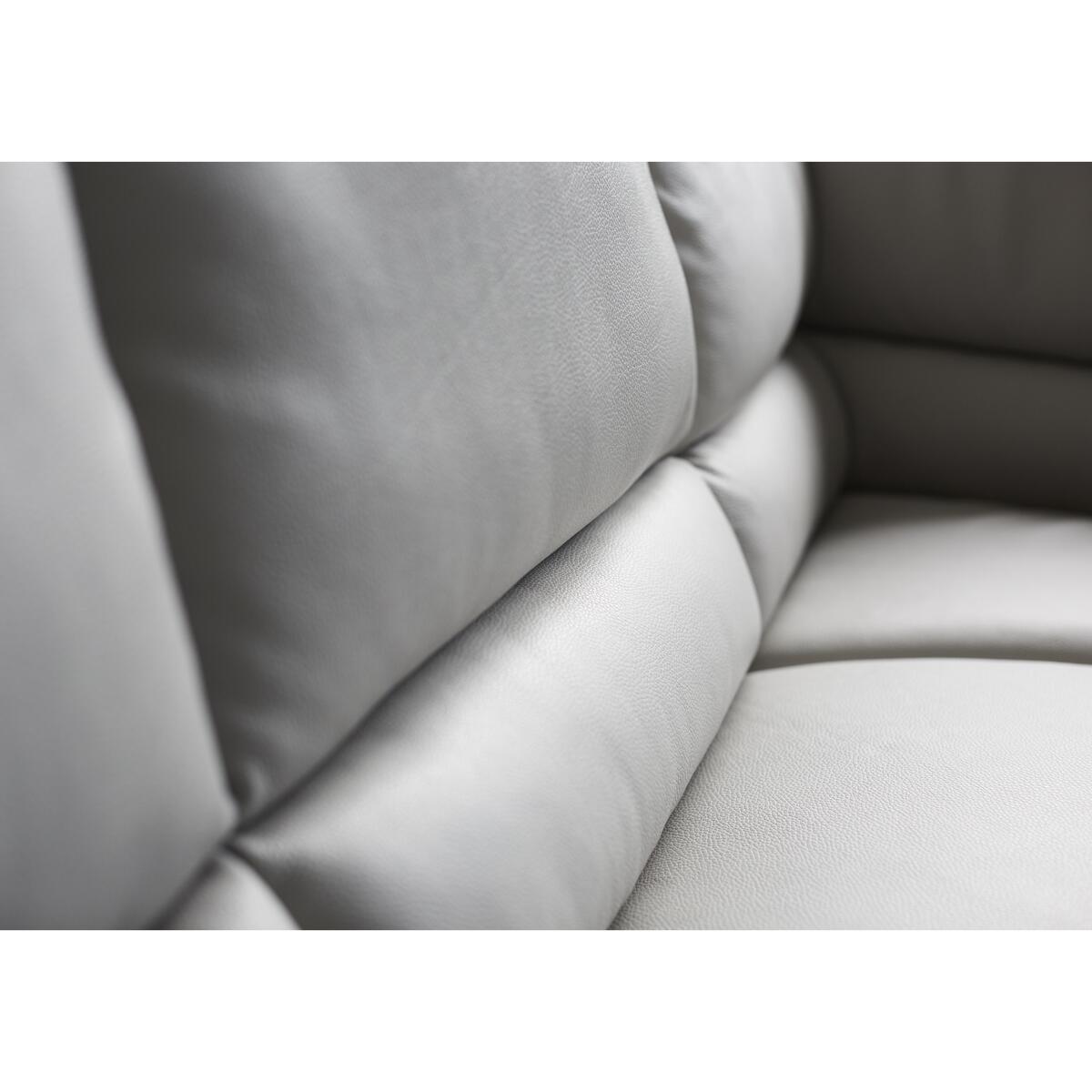 Lazio 3 Seater Leather Sofa - Grey – image 3