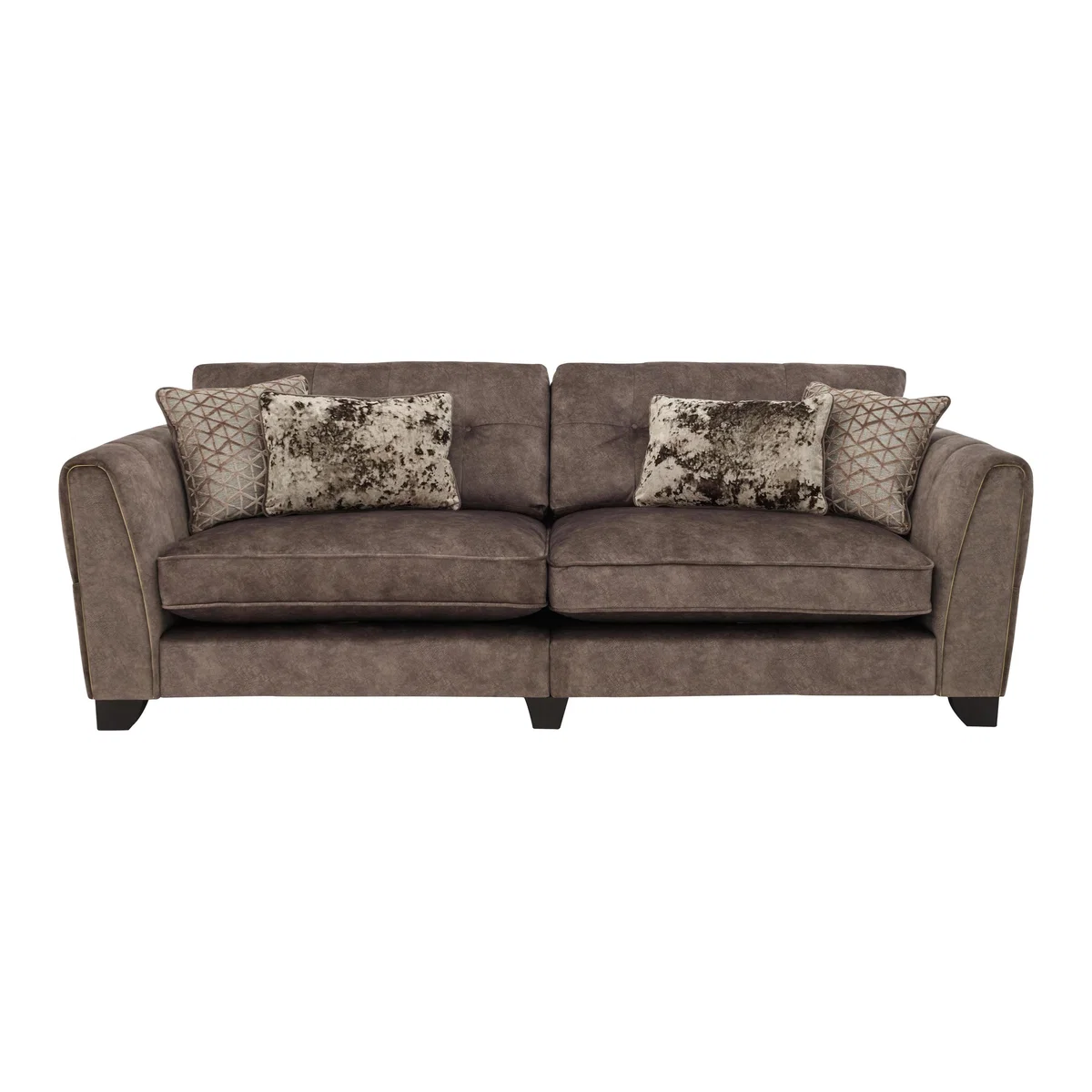 Ariana 4 Seater Classic Back Fabric Sofa - Brown - By Furniture Village – image 2