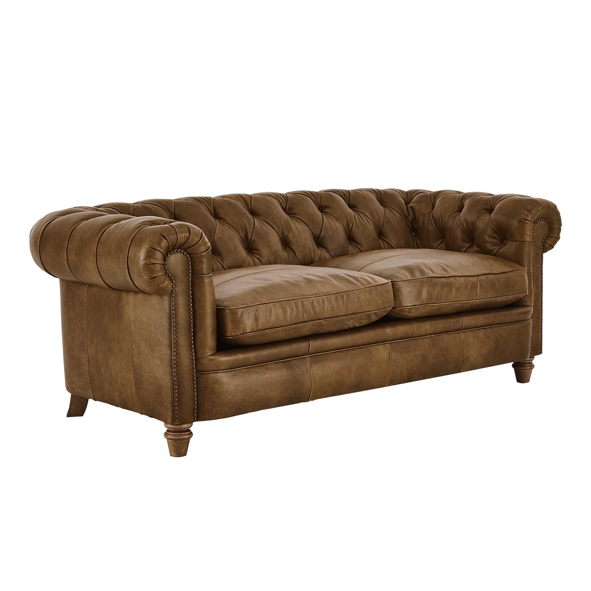 Alexander and James - New England Newport 4 Seater Leather Sofa - Brown – image 3