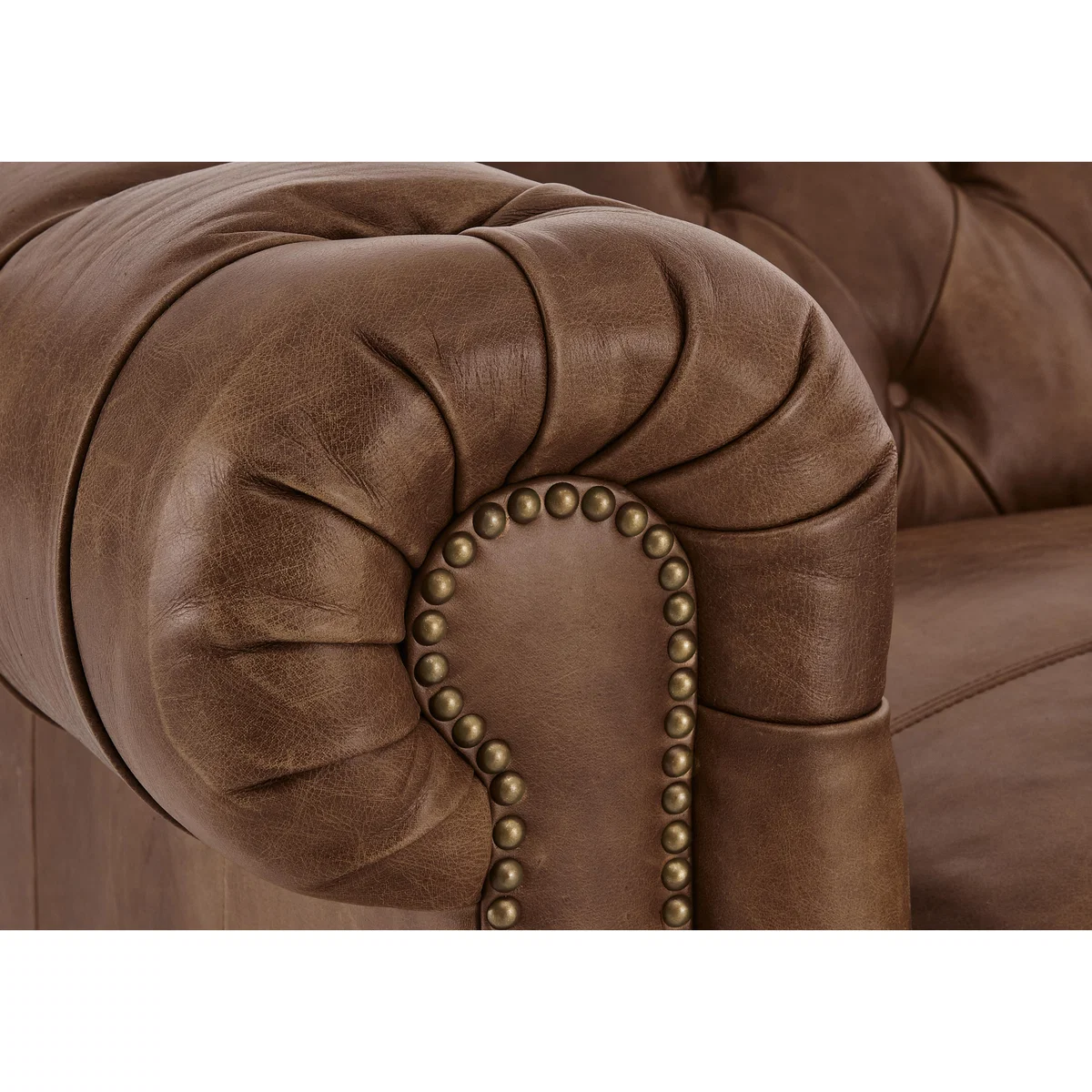 Alexander and James - New England Newport 4 Seater Leather Sofa - Brown – image 6