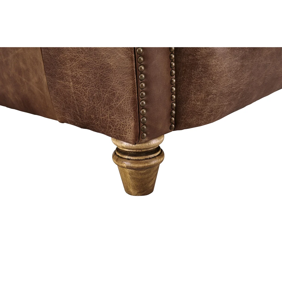 Alexander and James - New England Newport 4 Seater Leather Sofa - Brown – image 8