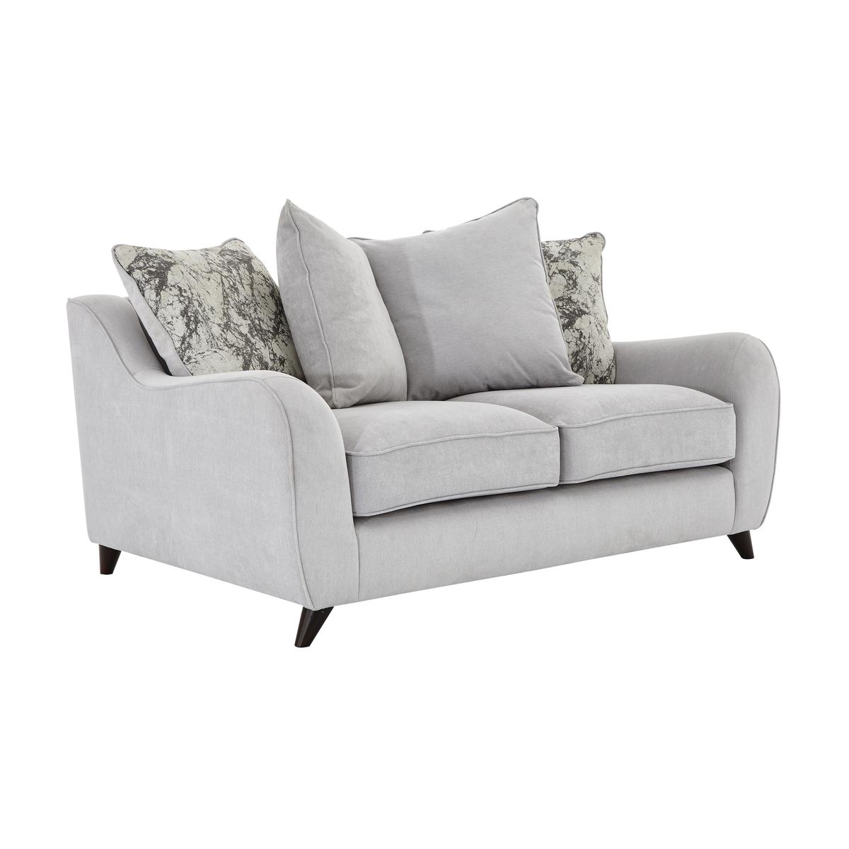 Carrara 2 Seater Pillow Back Fabric Sofa - Grey - By Furniture Village – image 2