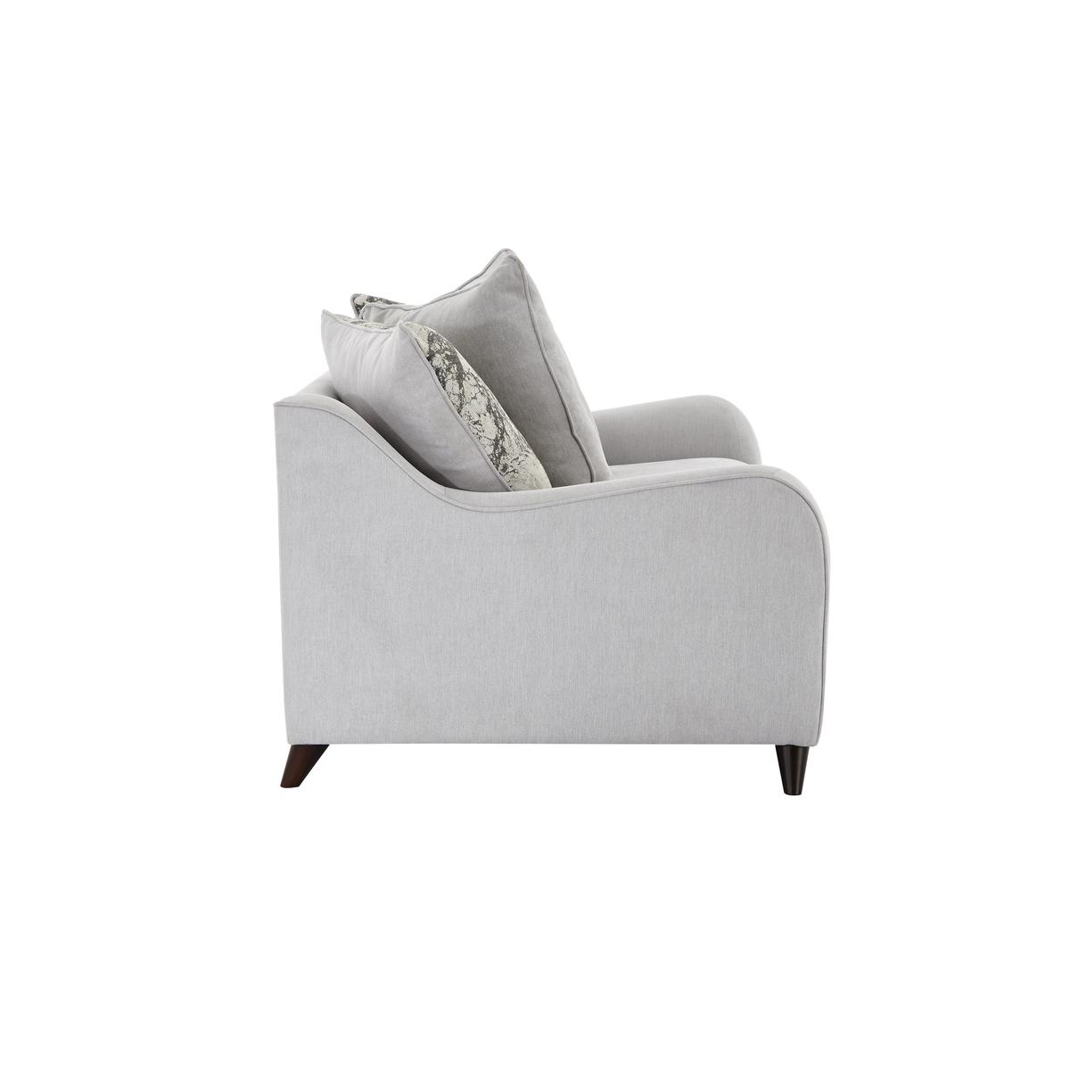 Carrara 2 Seater Pillow Back Fabric Sofa - Grey - By Furniture Village – image 4