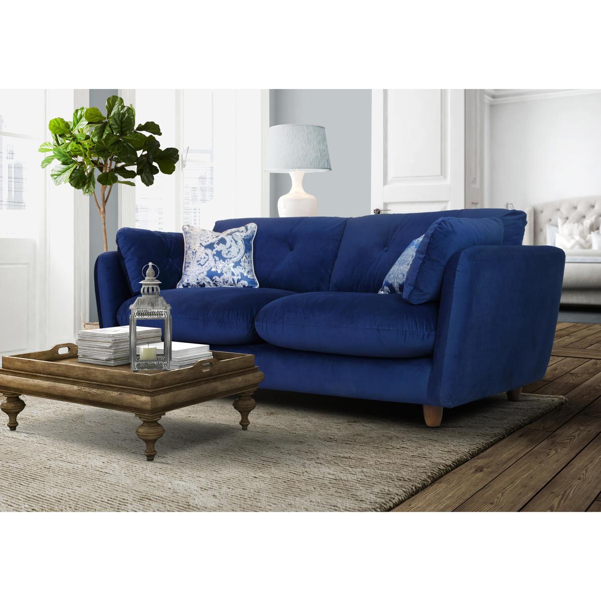 Rolly 4 Seater Fabric Sofa - Blue - By Furniture Village – image 3