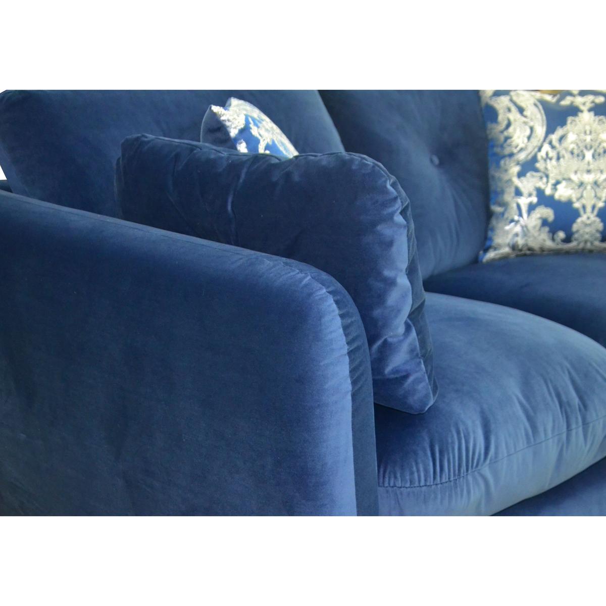 Rolly 4 Seater Fabric Sofa - Blue - By Furniture Village – image 4