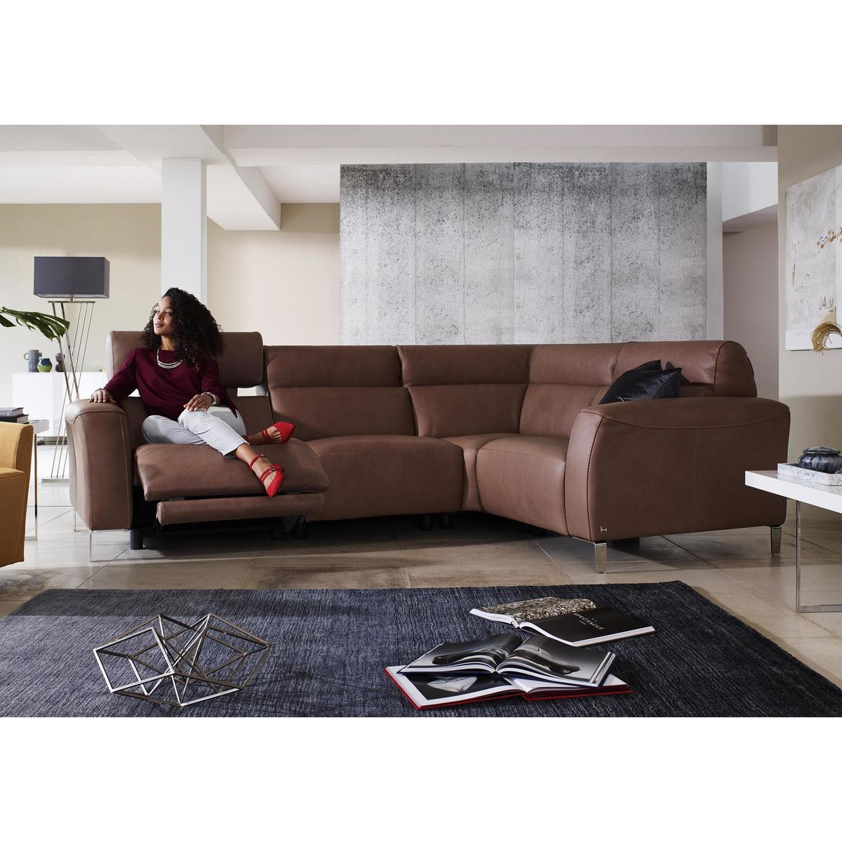 Nicoletti - Lusso Leather Power Recliner Corner Sofa with Power Headrests – image 2