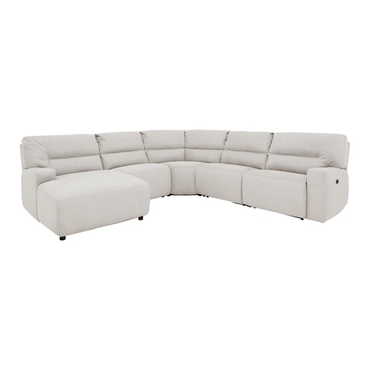 Eden Fabric Recliner Corner Sofa - Beige