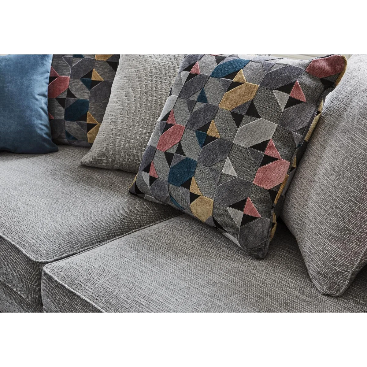 Isla 4 Seater Fabric Pillow Back Sofa - Green – image 4
