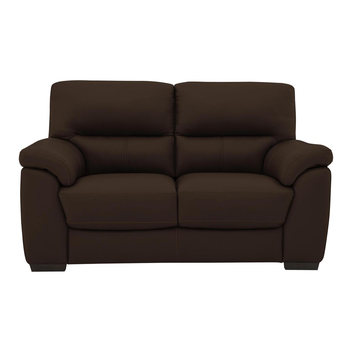 Zinc 2 Seater Leather Sofa - Brown- World of Leather – image 1