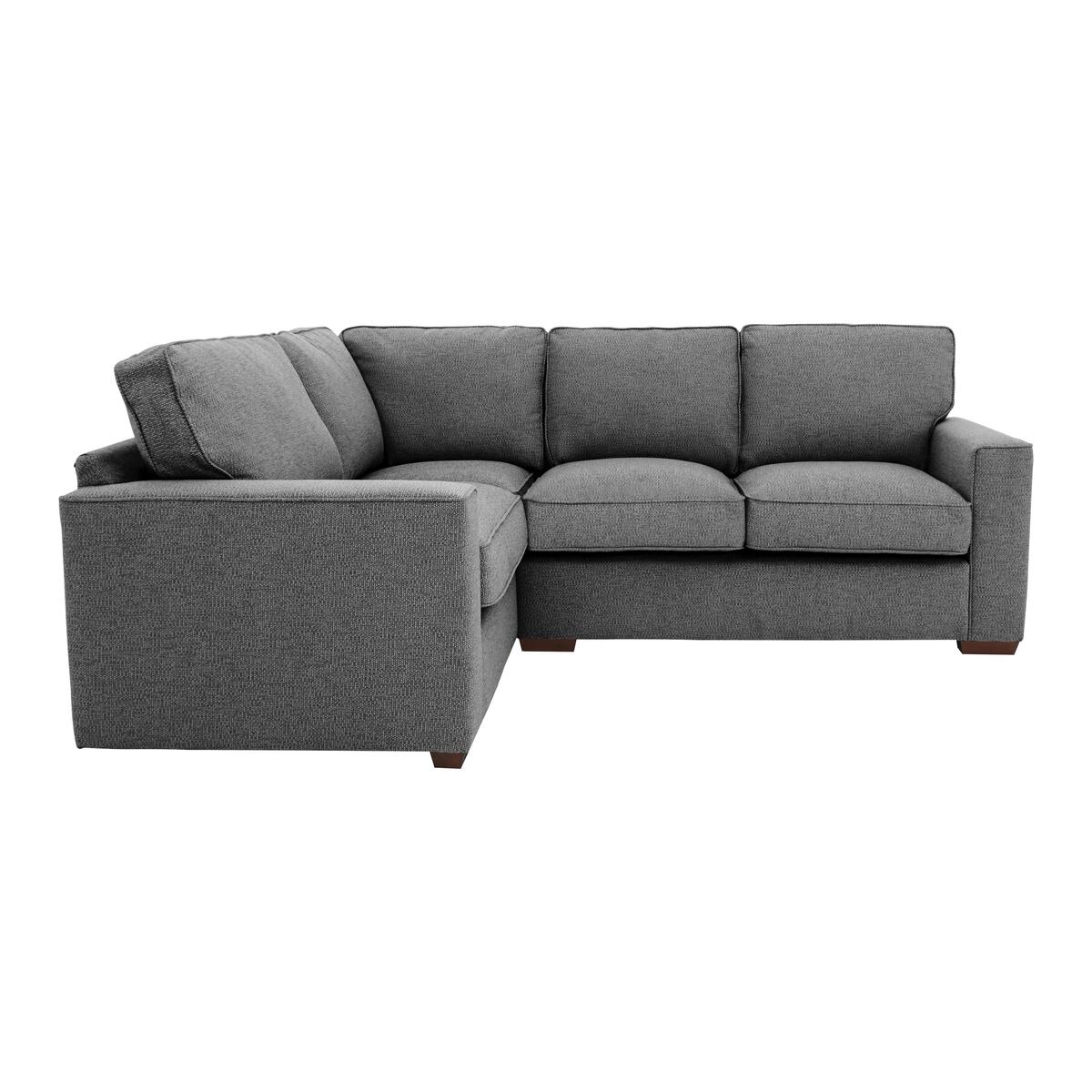 Comfi Classic Back Fabric Corner Sofa - Grey