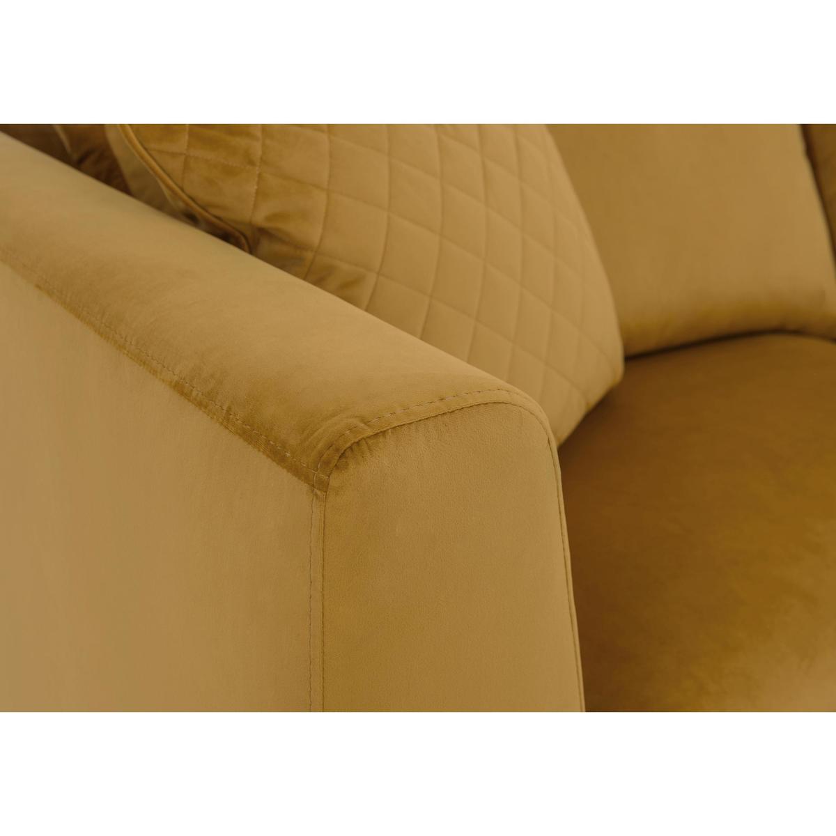 Jewels 2.5 Seater Fabric Sofa - Yellow - By Furniture Village – image 6