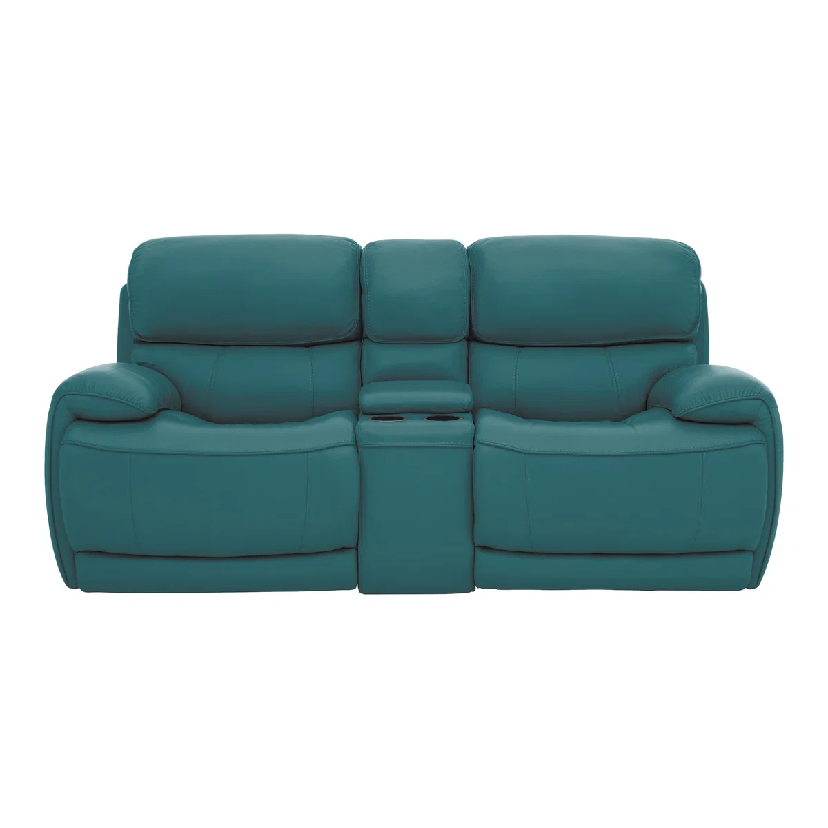 Relax Station Rocco 2 Seater Leather Power Rocker Sofa with Cupholders and Power Headrests - Blue- World of Leather – image 1