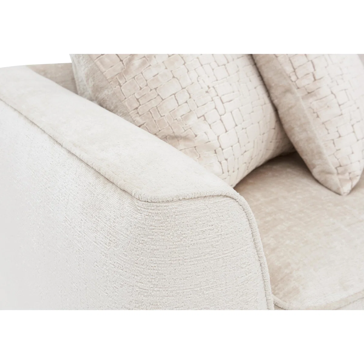 Lush Classic Back Fabric Corner Sofa - Beige - By Furniture Village – image 6