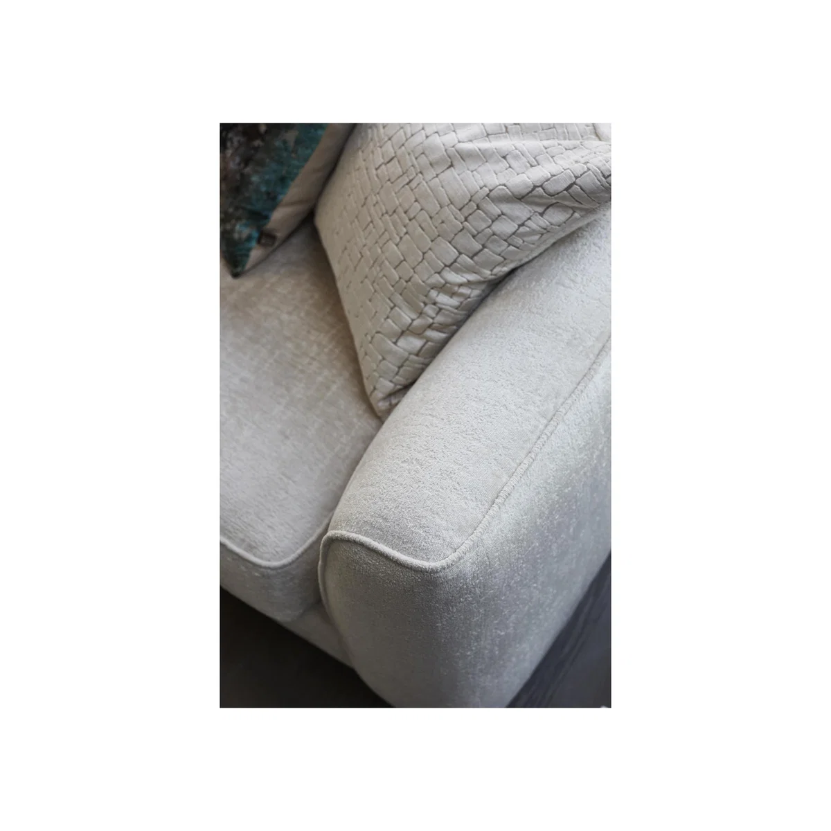 Lush Classic Back Fabric Corner Sofa - Beige - By Furniture Village – image 7
