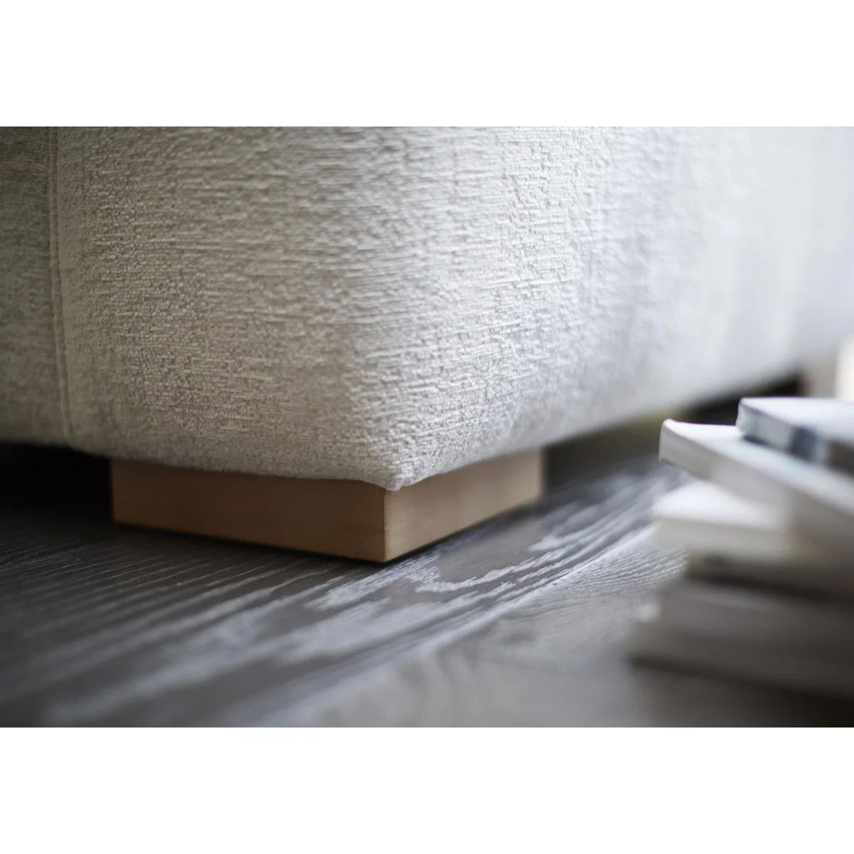 Lush Classic Back Fabric Corner Sofa - Beige - By Furniture Village – image 8