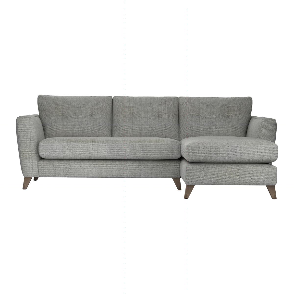 The Lounge Co. - Hermione Fabric Corner Sofa with Chaise End - Grey