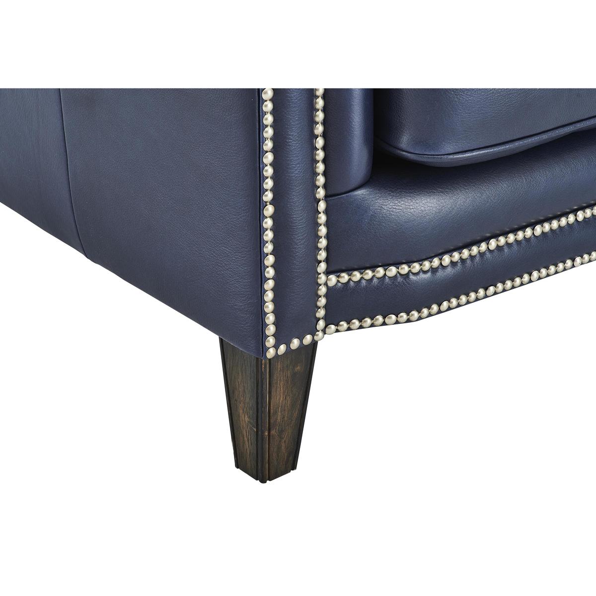 Aruba 3 Seater Leather Sofa - Blue - By Furniture Village – image 6