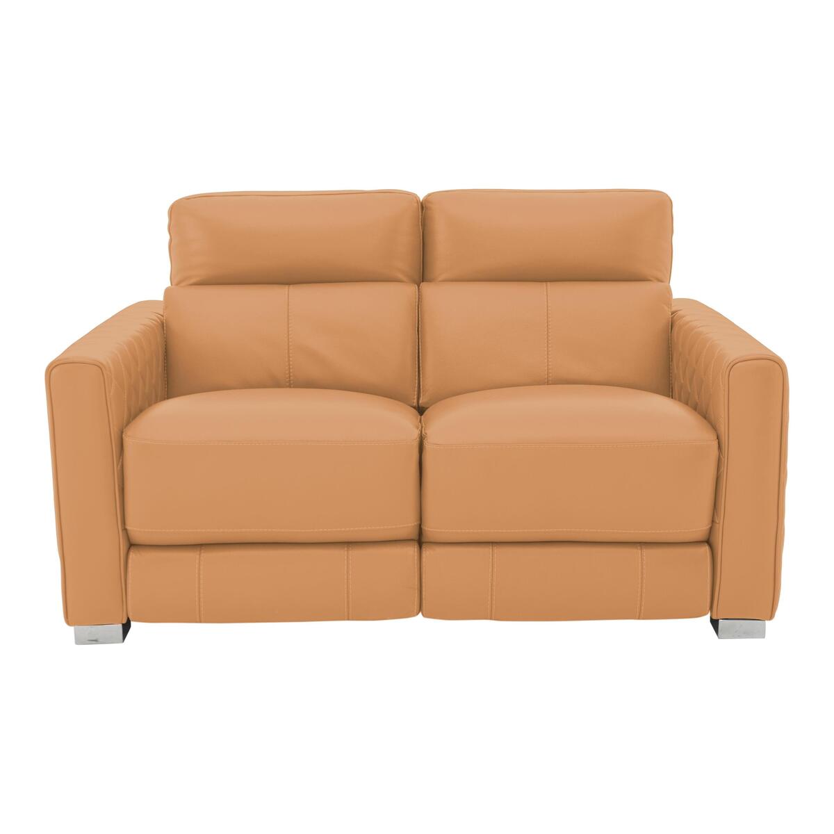 Vesper 2 Seater Leather Power Sofa with Power Headrests - Yellow- World of Leather – image 1