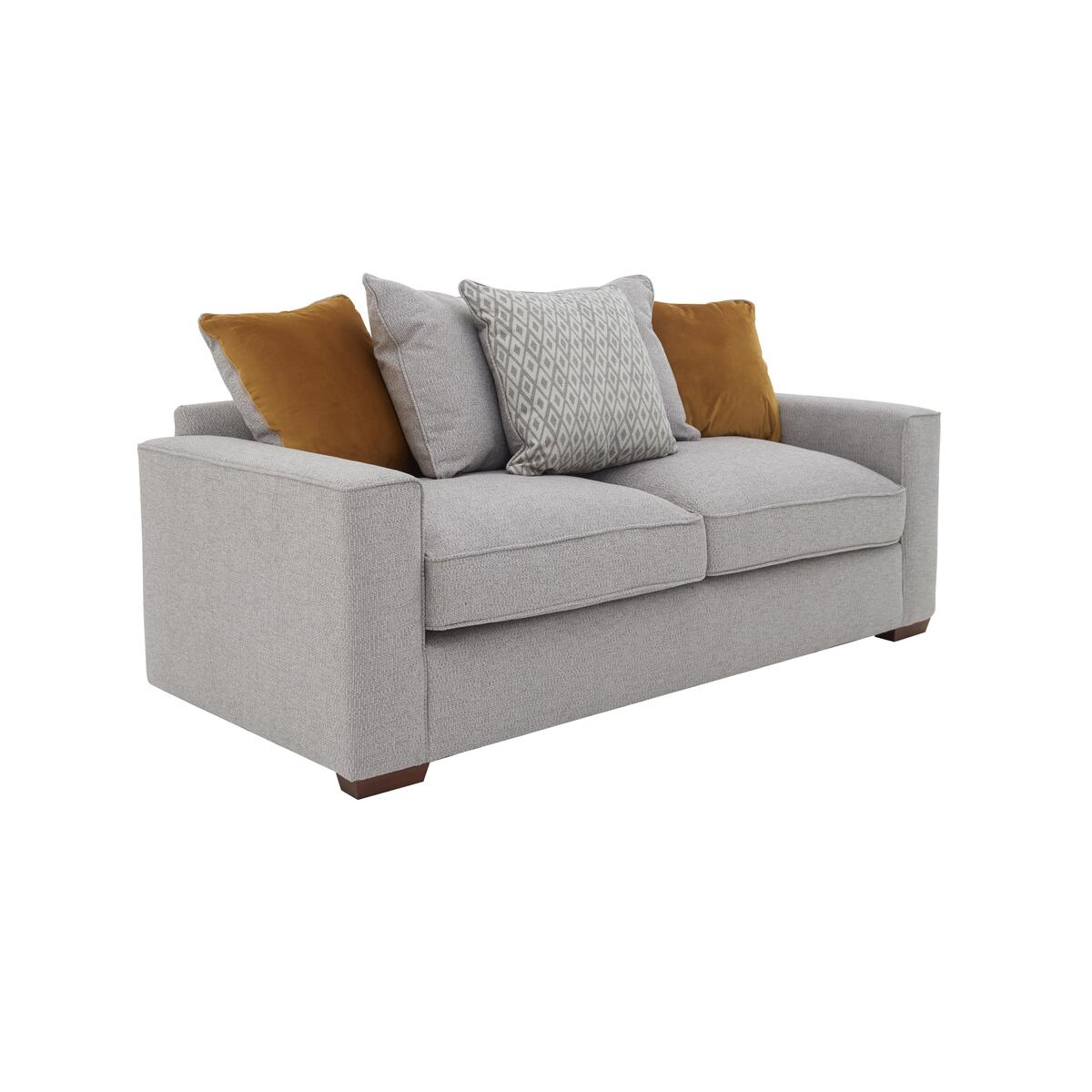 Comfi 3 Seater Pillow Back Fabric Sofa - Grey – image 6