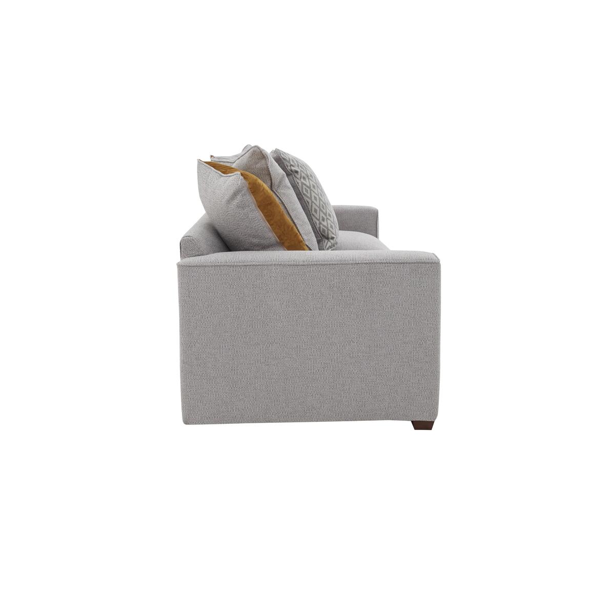 Comfi 3 Seater Pillow Back Fabric Sofa - Grey – image 7