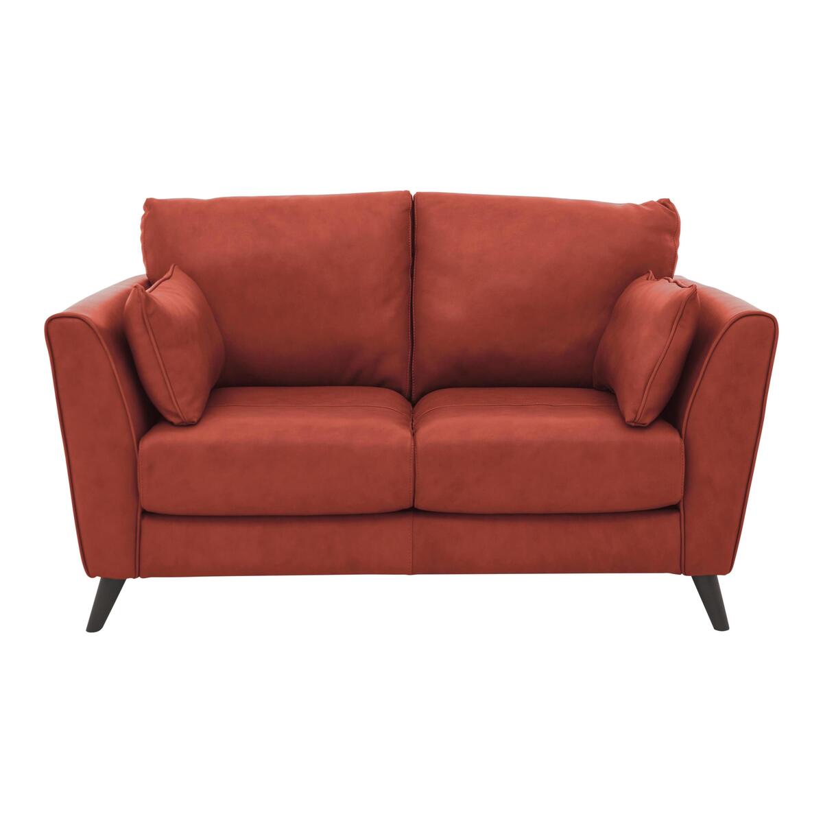 Oceano 2 Seater Leather Sofa - Orange – image 1