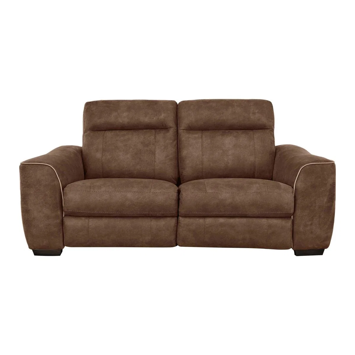 Paloma 3 Seater Fabric Recliner Sofa - Brown - By Furniture Village