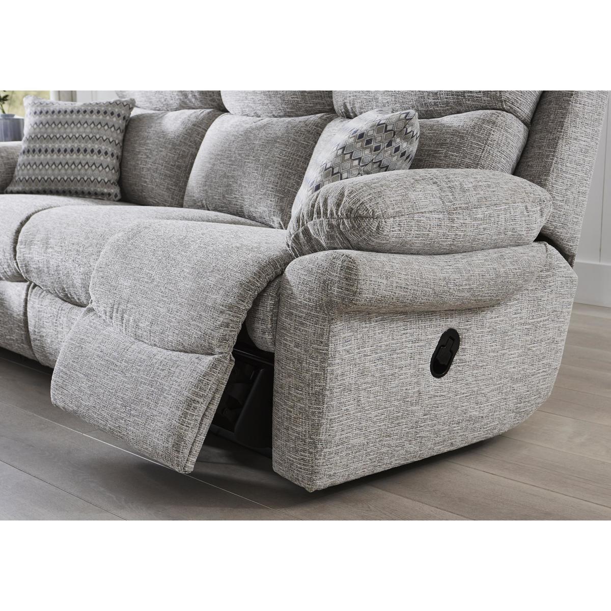 Comfort Story - Verse 3 Seater Fabric Manual Recliner Sofa - Beige – image 6