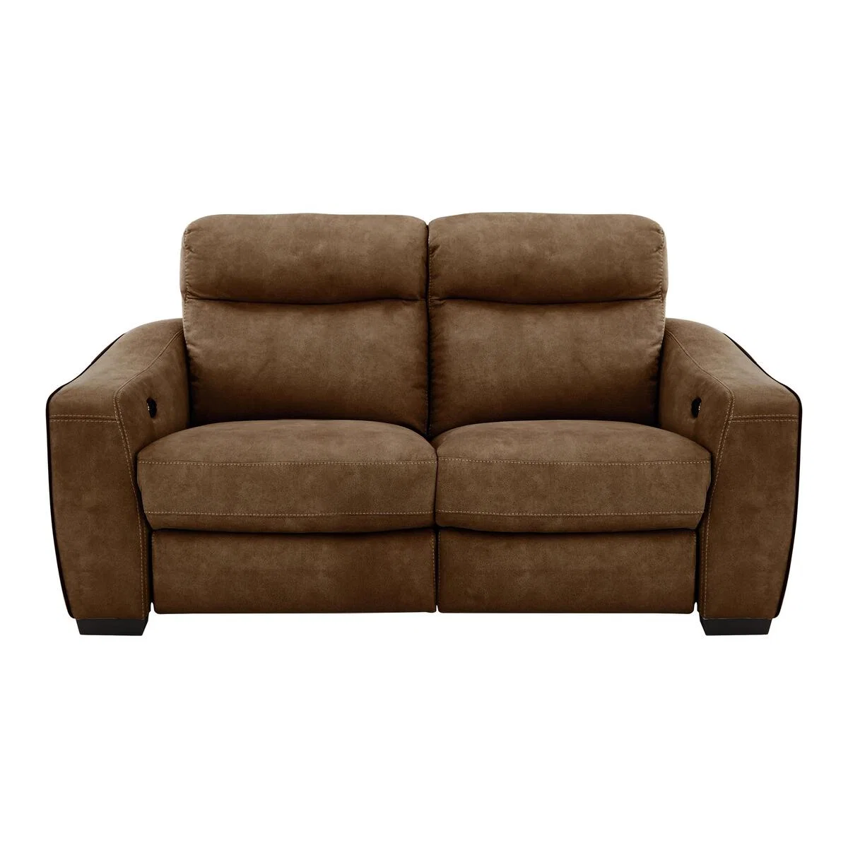 Cressida 2 Seater Fabric Recliner Sofa - Brown