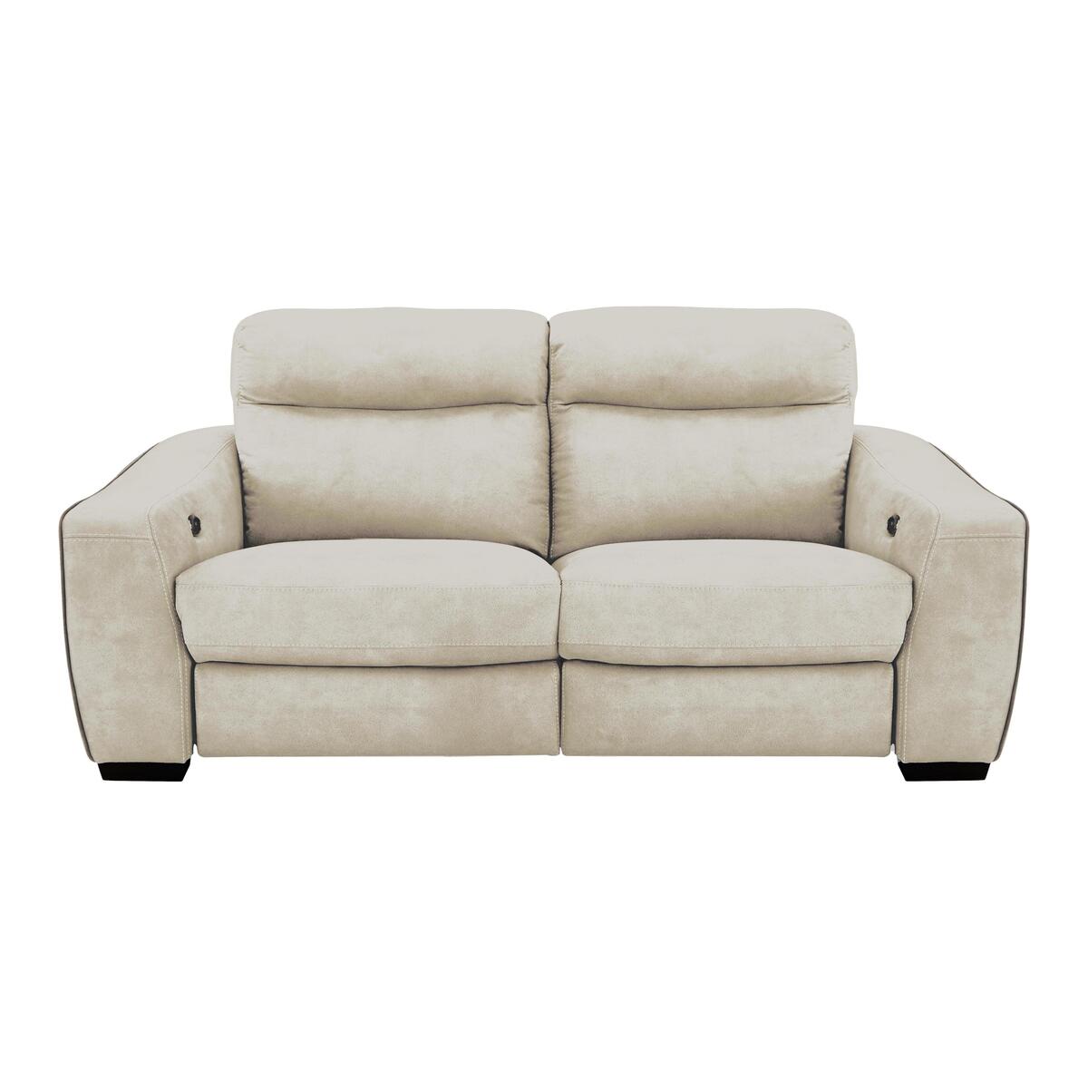 Cressida 3 Seater Fabric Recliner Sofa - Beige