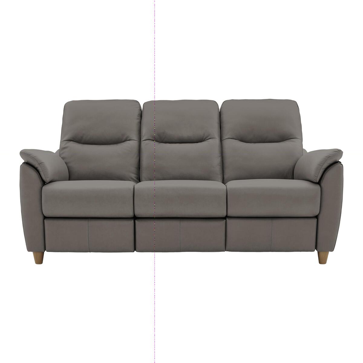 G Plan - Spencer 3 Seater Leather Sofa - Grey