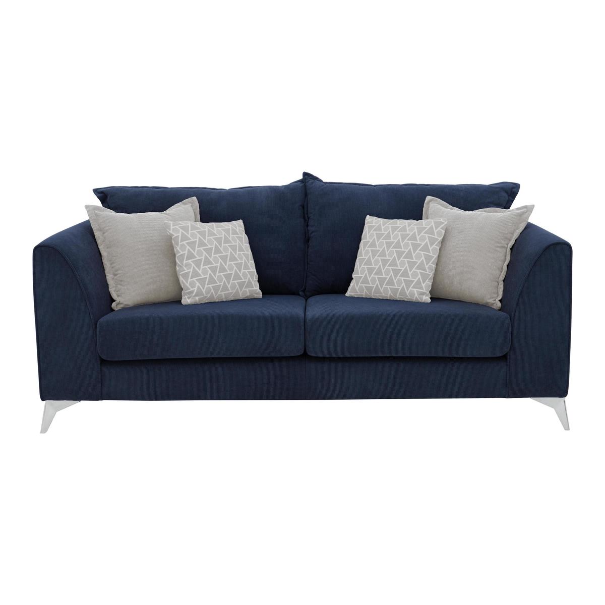 Lolly 3 Seater Fabric Sofa - Blue - By Furniture Village – image 1