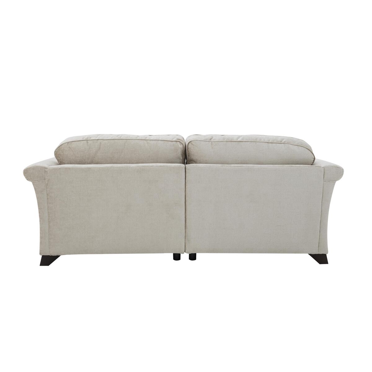 Holly 4 Seater Split Classic Back Fabric Sofa with studs - Cream – image 6