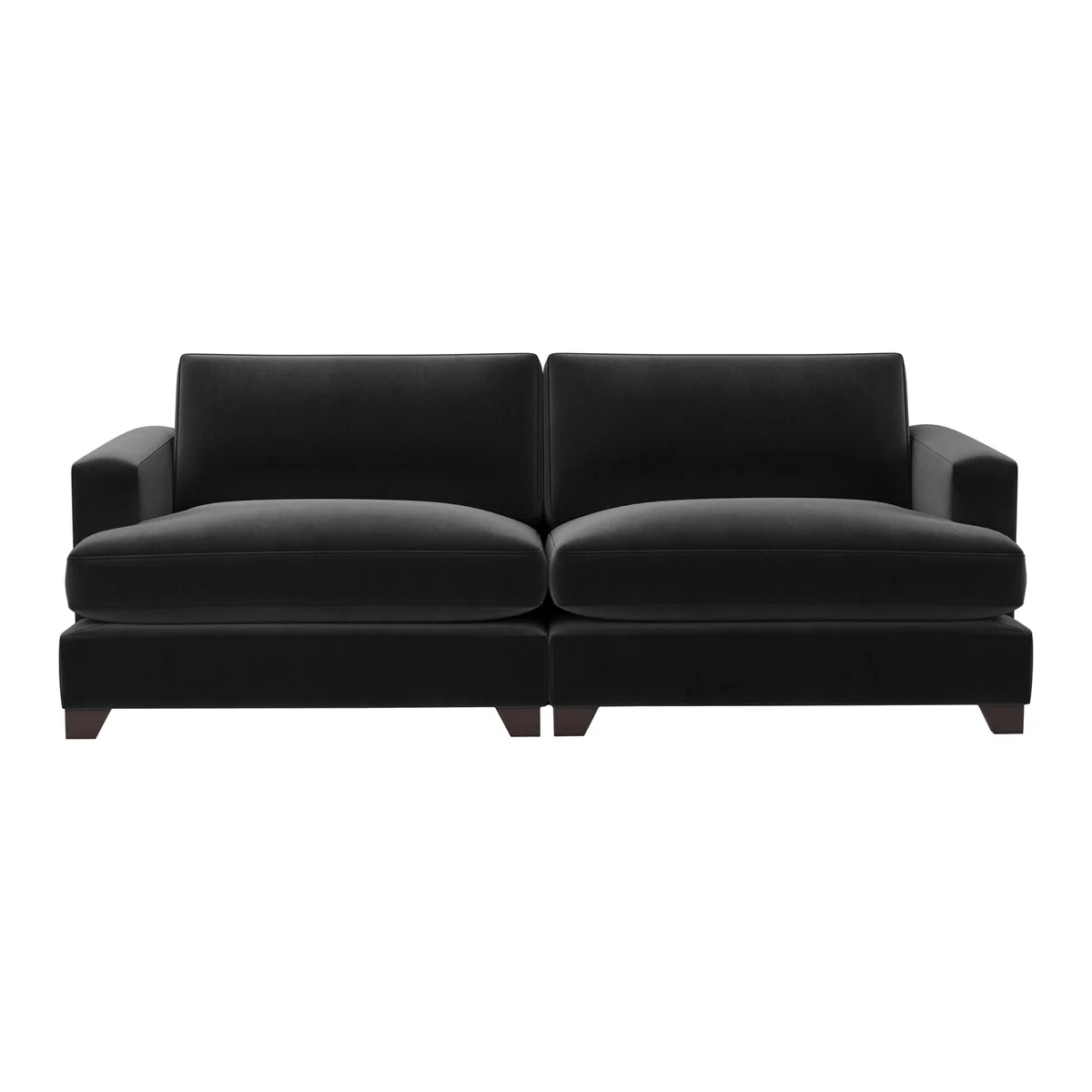 The Lounge Co. - Lorrie 4 Seater Fabric Sofa - Black – image 1