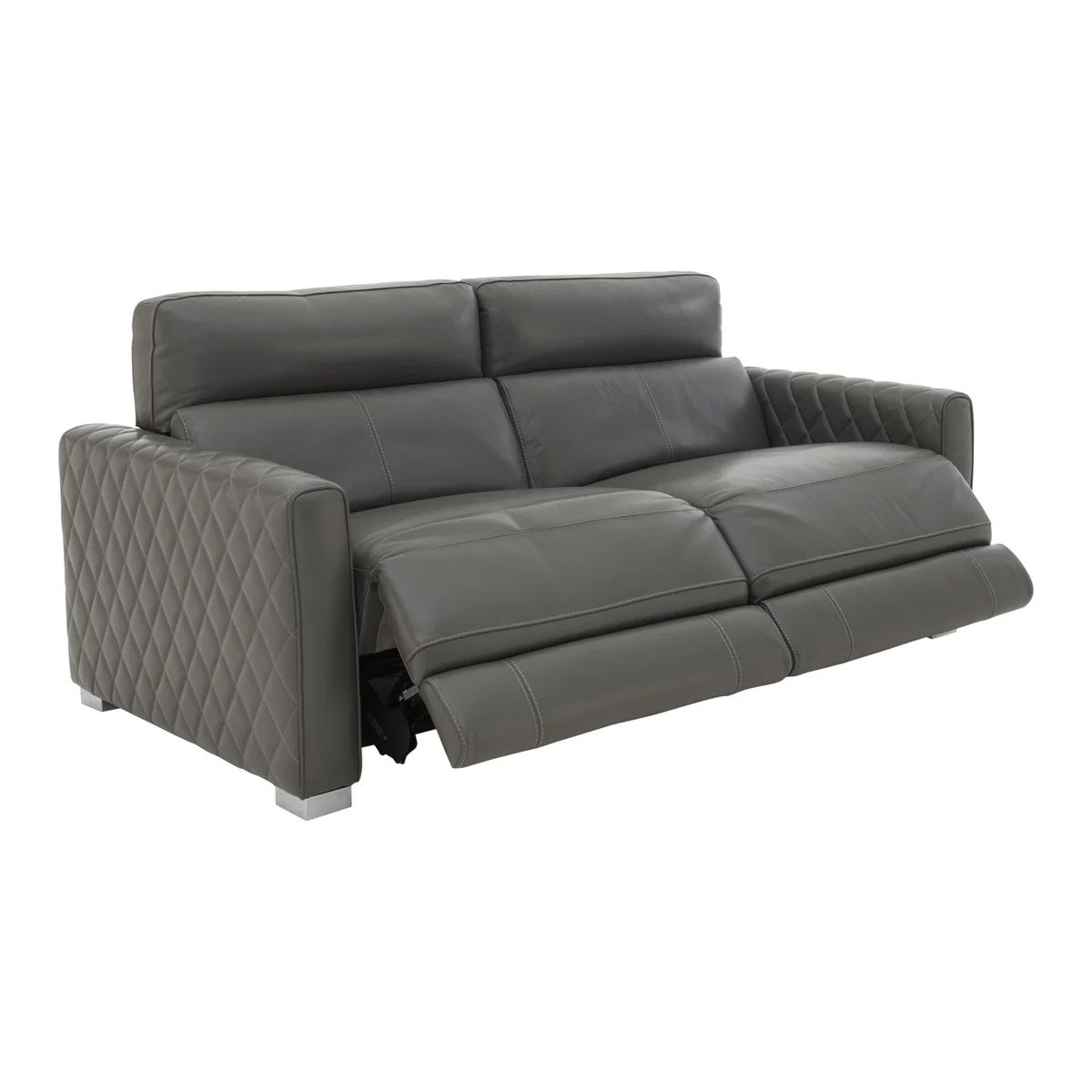 World of Leather - Vesper 3 Seater Leather Power Sofa with Power Headrests - Beige – image 2